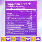 Magnesium Glycinate Gummies for Adults & Kids, High Absorption Triple Magnesium Complex Supplement with Glycinate, L-Threonate, Malate, Vegan, Sugar Free Chews for Sleep & Calm Mood, 2 Pack