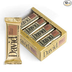 David High Protein Bars - 0g of Sugar, Low Carb, Gluten Free - 28g of Protein, 150 Calories - On-The-Go Snack - Salted Peanut Butter Flavor, Pack of 12