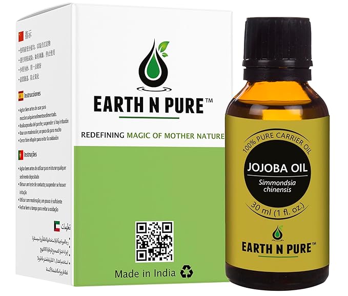Earth N Pure Jojoba Oil Cold Pressed Natural and Therapeutic Grade for Skin & Hair 30 ml