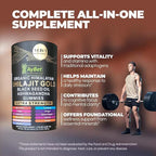 Organic Himalayan Shilajit Gold Gummies for Men and Women, Black Seed Oil, Ashwagandha, Ginseng, Turmeric, Gokshura, Lion's None, Lab Tested,%75 Fulvic Acid, No Sugar Added, Halal, 90Gummy