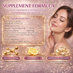 VAITE Glutathione Whitening Pills - Dark Spots & Acne Scar Remover - 90000mg - Vegan Skin Bleaching Pills with Anti-Aging & Antioxidant Effect - 120 Capsules