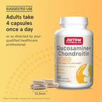 Jarrow Formulas Glucosamine + Chondroitin - 240 Capsules - Nutrient Support - Dietary Supplement for Joint Health - with Vitamin C & Manganese - 60 Servings