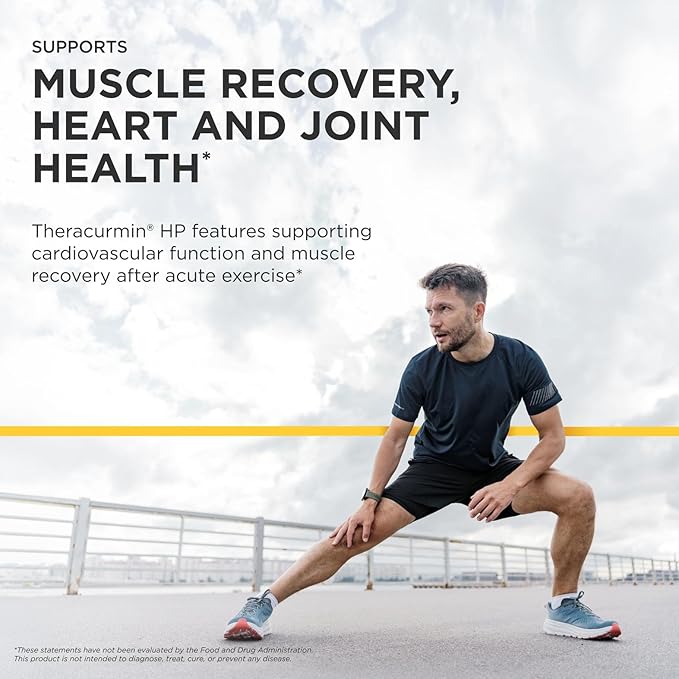 Integrative Therapeutics Theracurmin HP - Heart & Joint Health Support* - Muscle Recovery Support* - 27x More Bioavailable Than Standard Curcumin Extract - 60 Capsules (30 Servings)