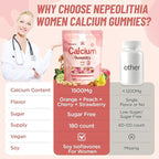 Calcium Gummies for Women – 1500mg Calcium Citrate with Vitamin D3, K2, Magnesium, Zinc, Boron & Soy Isoflavones – Calcium Supplement, Vegan, Zero Sugar, Mixed Fruit Flavors, 360 Count