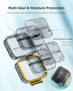 Travel Pill Case, Small Pill Box for Purse, Acedada Portable Daily Pill Container, Compact Moistureproof 7 Compartments Pill Organizer, Stylish Medicine Holder for Vitamins Fish Oils, Black