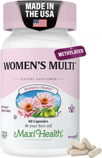 Womens Multivitamin – Methylated Multivitamin for Women with 23 Key Vitamins C, D, B6, B12, Calcium, Probiotics, Biotin & More - Energy, Skin, Nails & Gut Health Support - Kosher 60 Capsules
