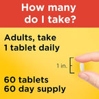 Nature Made Super C, Vitamin C and Zinc with Vitamin D3, Dietary Supplement for Immune Support, 60 Tablets, 60 Day Supply