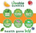 Lifeable Sugar Free Vitamin B12 Gummies | 1000 mcg | Great Tasting B12 Vitamins Gummies | Energy, Mood, and Metabolism Support | B 12 Vitamin Gummies for Men, Women, Adults | 90 Gummies