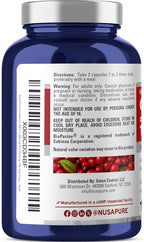 NusaPure Cranberry Capsules, 1200 mg, 180 Veg Capsules (Non-GMO, Vegan)