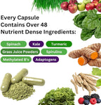 Paradise Herbs Earth's Blend Once Daily Multivitamin, No Iron, 48 Organic Superfoods, Probiotics, Antioxidants, Vitamins A, B12, C, D, K2,120 Count