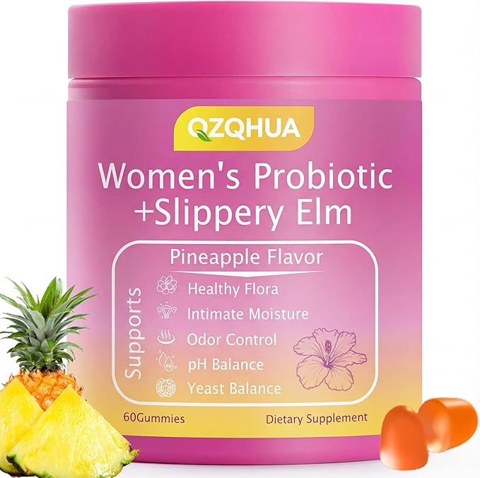 Premium Feminine Balance Gummies for Women - 60 Gummies, Hawaiian Pineapple Flavor - with Probiotics & Vitamin C - Supports Feminine Wellness & Healthy Balance - Gluten Free, Vegan（30 Servings）（Q2）