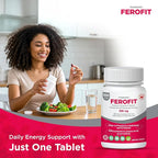 Ferofit - Ferrous Fumarate 300mg (100mg Elemental Iron), Prevents Anemia Due to Deficiency, Iron Supplement for Women & Men, 100 Tablets