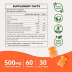 Aromlife Chest Gummies for Enhance Confidence, Bear Shaped Chest Gummies with Herbal Ingredients, 60 Count, Peach Flavor Natural BBL Gummy for Women and Men