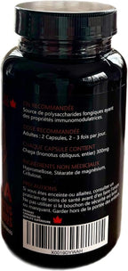 Chaga Mushroom Capsules Supplement for Immune Health Support - 120 Vegetarian Capsules