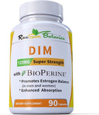 DIM Supplement 125mg - DIM Diindolylmethane Plus BioPerine 90-Day Supply of DIM for Estrogen Balance, Hormone Menopause Balance, Acne Support, Hair Skin and Nails
