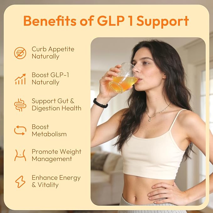 GLP-1 Supplement 15-in-1 Complex,GLP1 for Weight Loss GLP 1 Probiotic Powder for Control Appetite and Cravings,Appetite Suppressant,Metabolism Booster 30 Serving Packets