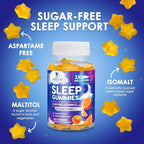 Melatonin Sleep Gummies - 6mg Per Serving - Sugar-Free Sleep Support Melatonin Gummy for Adults - Extra Strength Sleeping Gummy Supplement - Supports Restful Sleep - Tasty Orange Flavor - 120 Gummies