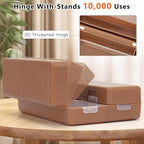 FYY Daily Pill Organizer,7 Compartments Portable Pill Case Travel Pill Organizer,[Folding Design] Pill Box for Purse Pocket to Hold Vitamins,Cod Liver Oil,Supplements and Medication-Brown
