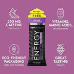 NewTrition® Extra Strength Energy Shots, 1.7 fl oz - 250mg Caffeine with Vitamin B & Amino Acids, Sugar-Free, Zero Calorie Vitamin Energy Drink for Focus & Endurance (Pack of 12, Grape)