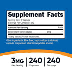 Nutricost Boron 3mg Supplement, 240 Vegetarian Capsules - Gluten Free and Non-GMO