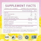 Premium Feminine Balance Gummies-pH Balance with Prebiotics & Lactobacillus Probiotic Blend&Hawaiian Pineapple Immune Support, Vegan & Non-GMO, 60 Gummies (120)
