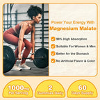 2 Pack Magnesium Malate Gummies 1000mg, High Absorption Magnesium Supplements for Adults & Kids, with L-Theanine, CoQ10 & Vitamin B6, Support Energy Production, Muscle Function, Non-GMO, Vegan, 120Ct