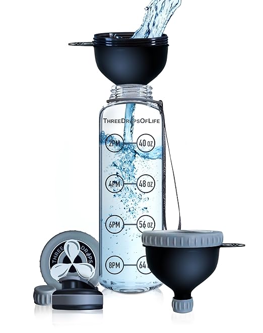 Protein Powder Funnel to Go - Best Convenient, No Mess Protein Funnels for Travel, Easier Fill N Go Scoops (1, 230ML)