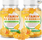 2 Pack Vitamin B2 Gummies - Riboflavin 400mg for Kids & Adults, Migraine Relief & Headache Relief, Vegan, Sugar-Free, Orange Flavor, 120 Gummies