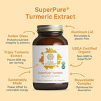 Pure Synergy SuperPure Turmeric Extract | Organic Curcumin Supplement | 500 mg Turmeric Extract Capsules | Potent Support for Immune and Joint Health (60 Capsules)