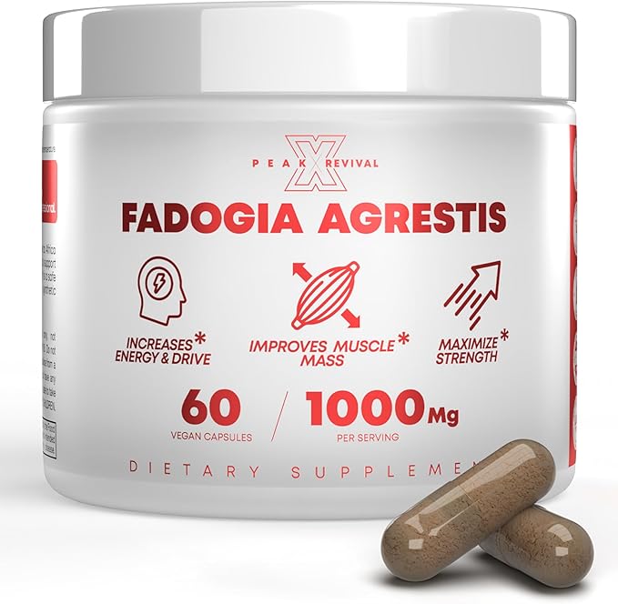Testosterone Booster for Men with Fadogia Agrestis 1000mg Per Serving - Improve Natural Testosterone production, Increase Energy and Muscle Growth - Workout Supplement USA Made (60 Capsules)