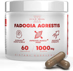 Testosterone Booster for Men with Fadogia Agrestis 1000mg Per Serving - Improve Natural Testosterone production, Increase Energy and Muscle Growth - Workout Supplement USA Made (60 Capsules)