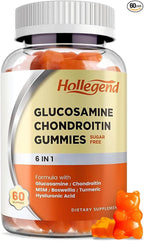 Glucosamine Chondroitin Gummies Sugar Free, Gummies Supplements for Adults Men & Women, 60 Count