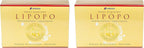 Umeken Lipopo, 6 Month Supply- Lipopolysaccharide, Beta-glucan from Yeast, Lactic Acid Bacteria, and Vitamin C. Made in Japan. 180 Packets. (Pack of 2)