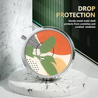 Nipichsha Pill Box, Small Pill Case for Purse & Pocket, Cute Travel Medicine Organizer, Portable Medicine Container Holder to Hold Vitamins, Medication, Fish Oil & Supplement, Tropical Plants