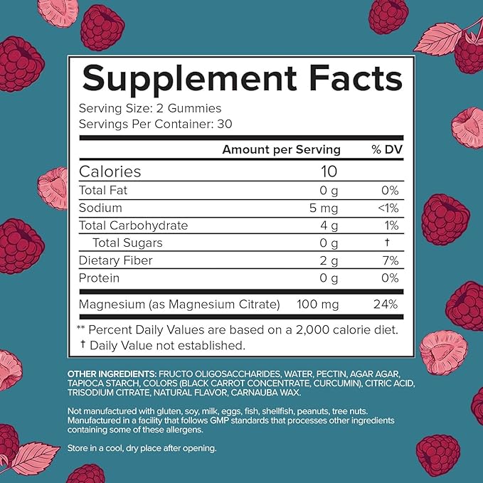 Sugar Free Calm Magnesium Citrate Gummies - High Absorption Calming Magnesium Citrate Gummy for Adults & Kids to Support Sleep, Stress Relief, Heart Health, Nerves, Muscles & Bones