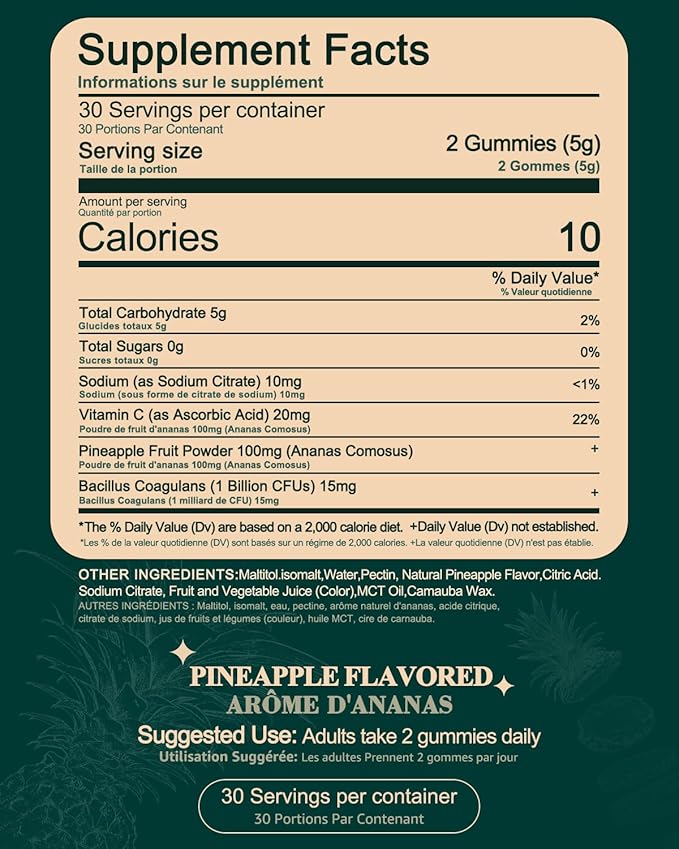 Premium Feminine Balance Gummies for Women - Hawaiian Pineapple pH Balance Probiotic Gummies for Odor and Flora Wellness, Immune Support, Vegan, 60 Count