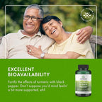 Swanson Premium Turmeric & Black Pepper Antioxidant Supplement for Active Adults Seeking Joint, Digestion, and Circulation Support - Non-GMO, Organic (90 Vegan Capsules, 3 Pack)