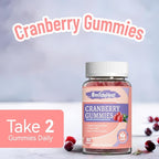 Cranberry Gummies 1000mg, Cranberry Supplements for Women, with D-Mannose 250mg, Womens Probiotic Gummies, Urinary Tract Health, Cranberry Flavor, NO GMOs, 60 Count (Pack of 2)