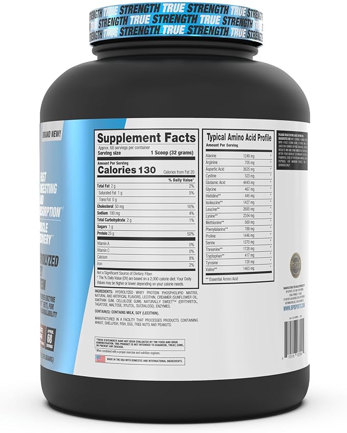 BPI Sports Hydro HD - 100% Hydrolyzed Whey Protein Powder - Muscle Growth, Recovery, 25g of Hydrolyzed Protein, Low Carb, Low Sugar, Fast Absorbing (68 Servings, Chocolate Lava Cake)
