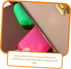 4pcs Small Plastic Travel Pill Boxes with Tight Seal Portable Vitamin Organizer for Daily Medicine Storage Multi Color Mini Rectangular Containers for Jewelry and Small Items