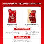 JUNG KWAN JANG US HongSamWon Plus - Korean Red Ginseng Tea, Pre and Post Workout Herbal Energy Drink with Jujube & Reishi Mushroom - Caffeine Free, Gluten Free, Non-GMO (30 Pouches, 1.69 fl oz)