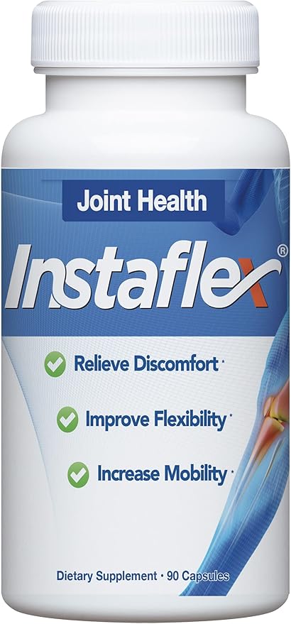 Instaflex Joint Support Supplement for Men and Women - Glucosamine, MSM, White Willow, Turmeric, Ginger, Cayenne, Hyaluronic Acid - 90 Capsules