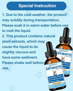 Natural Antibiotics for Dogs - 60ML Dog Antibiotic Drops - Itchy Skin Relief - Allergy Relief - Immune Support - with Organic Natural Ingredients - Bacon Flavor