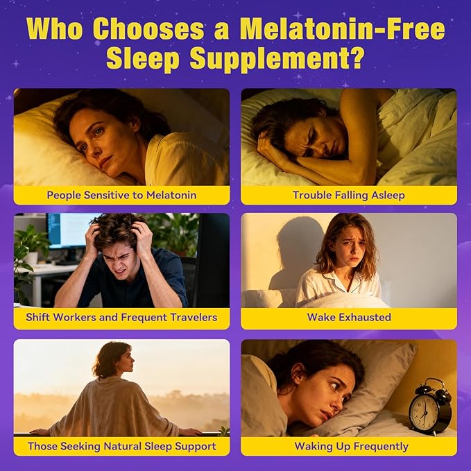 Melatonin Free Sleep Gummies for Adults with Magnesium, Valerian Root, 5-HTP & Herbal Blend - Natural Sleep Aid Supplements - Non-Habit Forming, Sugar Free, Strawberry Flavor, 60 Count (1)