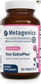 Metagenics Fem EstroPlex - Early Menopause Support Supplement* - with Dandelion Root, Valerian Root, Stinging Nettle, Chasteberry & Motherwort - Supports Hormone Balance, Energy & Mood* - 90 Tablets