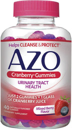 AZO Urinary Tract Health Gummies 72 Count & Cranberry Gummies 40 Count
