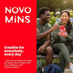 Novomins Creatine Monohydrate Gummies 5000mg for Men & Women, Chewables Creatine Monohydrate for Muscle Strength, Muscle Builder, Energy Boost, Pre-Workout Supplement(90 Count)-Strawberry Flavor