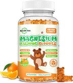 Magnesium Gummies for Kids - Magnesium Glycinate Gummies Supplement with L-Theanine, Vitamin B6, D3 for Adults & Kids, Calm Magnesium for Sleep, Relaxation, Brain, Bones, Sugar Free Orange 60ct
