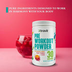 Pre Workout Fruit Punch Powder - Thermogenic Gym Supplement for Men & Women - Support Energy, Lean Muscle Growth, & Nutrition - Non GMO, Filler Free, 38.8 oz., 30 Servings