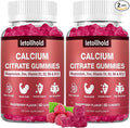 Calcium Citrate Gummies - 1200mg Calcium Gummies with Magnesium Zinc Vitamin D3,K2, B6, B12 for Bone, Muscle, Joints, Immune Support, High Absorption Calcium Supplements for Women Raspberry Flavor